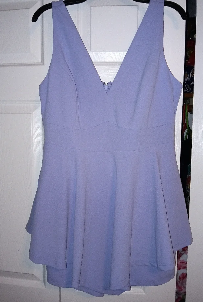 Fashion Nova Adina romper periwinkle lavender - Picture 5 of 10